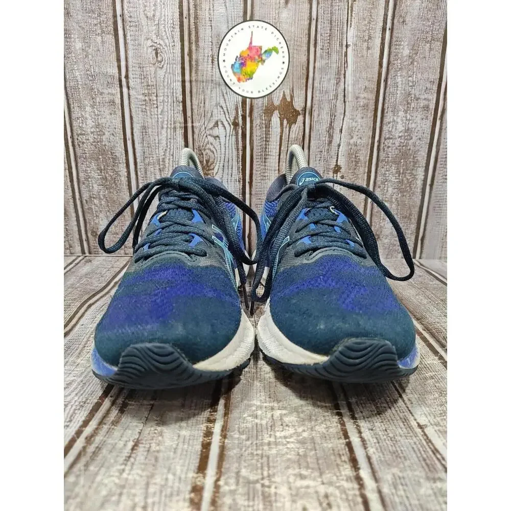 Asics Gel-Nimbus 23 Women's Size 8 Running Shoes Blue Black 1012A885 - Picture 2 of 8